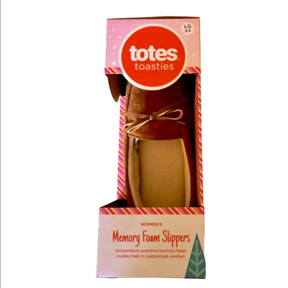 NWT Totes Toasties Memory Form Slippers. Size 8-9